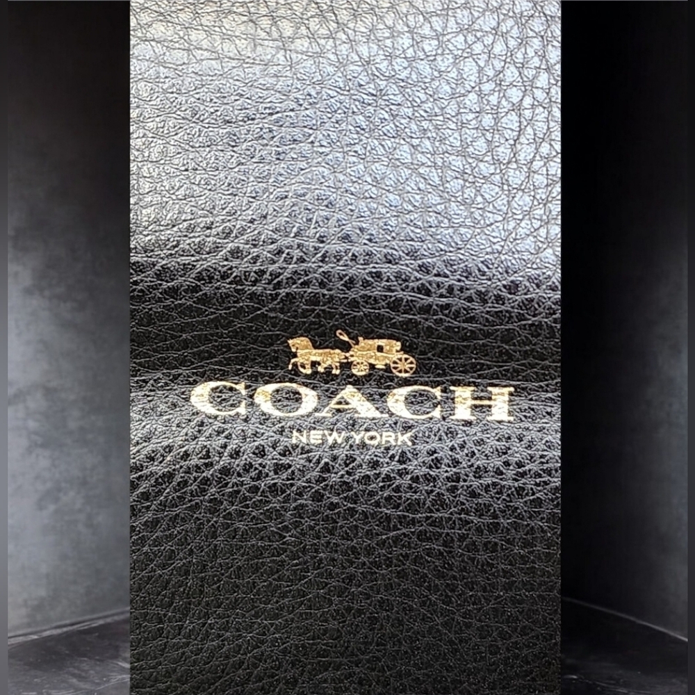 Coach Large Black Leather Tote Bag With Suede Interior NWOT - Picture 10 of 13